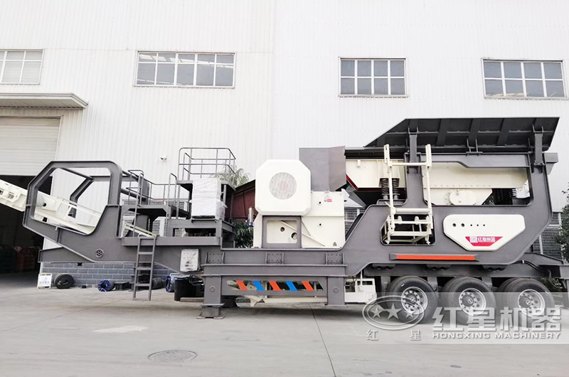 移動車載碎石機圖片、配鄂破機