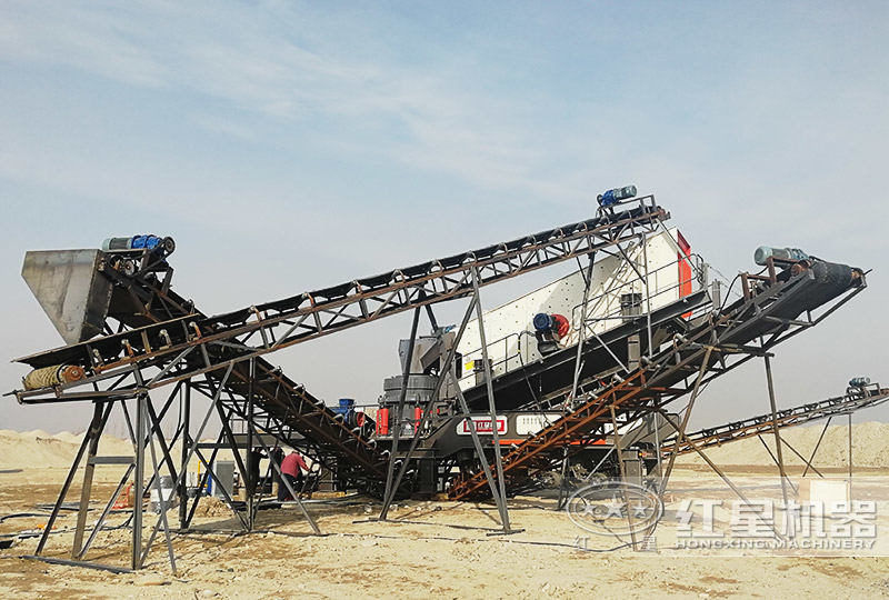 輪胎圓錐移動破碎機現場，單機作業，效能高節能